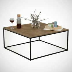 Skye Decor, Poly- Poly CTN, Persische,eichenfarbig, Couchtische, 43x75x75 cm, 100% Melaminbeschichtete Partikelplatte