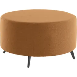 Polsterhocker ANDAS "Hulby", rosa (kupfer), B:80cm H:47cm T:80cm, 100% Polyester, Hocker, passend zur "Hulby"-Recamiere