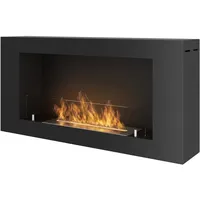 SOLOLED BlackBox 910 SimpleFire Bioethanol-Wandkamin mit Glas