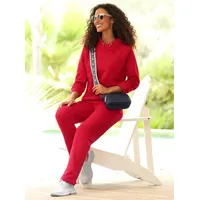 Hausanzug HEINE, Damen, Gr. 42, rot, 82% Baumwolle, 18% Polyester, Homewear-Sets Hausanzug