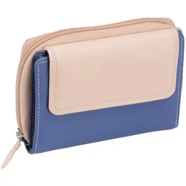 glücksnugget Herren Geldbörse hellblau-mandarine-beige