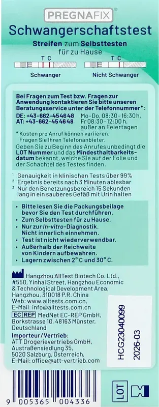 Pregnafix Schwangerschaftsteststreifen 1 Stück