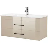 WELLTIME Waschtisch »Florenz«, Waschplatz mit 2 Auszügen und Softclose Breite 100cm