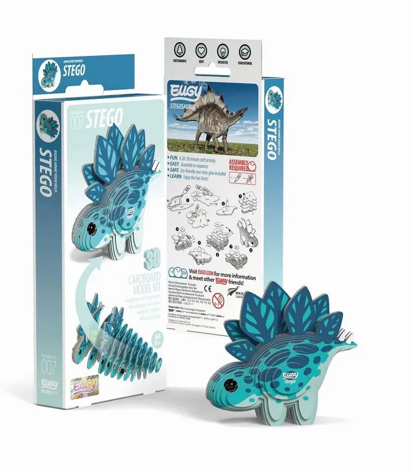 Preisvergleich Produktbild BrainBox Spiel EUGY - 3D Bastelset Stegosaurus