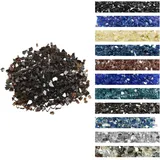 Vevor Feuerglas, 4,5 kg, Glassteine, 12,7 mm reflektierende Feuerstellen-Glasperlen, Feuerstelle Glasfelsen, Kaminglas, Feuerkristall, Feuerperlen, Dekosteine für Gaskamine, Kupferfarbe