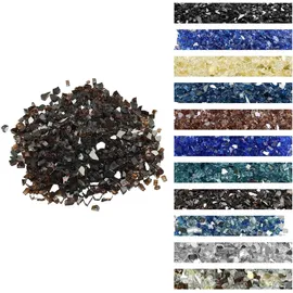 Vevor Feuerglas, 4,5 kg, Glassteine, 12,7 mm reflektierende Feuerstellen-Glasperlen, Feuerstelle Glasfelsen, Kaminglas, Feuerkristall, Feuerperlen, Dekosteine für Gaskamine, Kupferfarbe