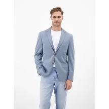Lerros Jerseysakko "Jerseyblazer in Strickoptik", Herren, Gr. 27, mid storm blau, 82% Polyester, 11% Viskose, 7% Elasthan, Sakkos