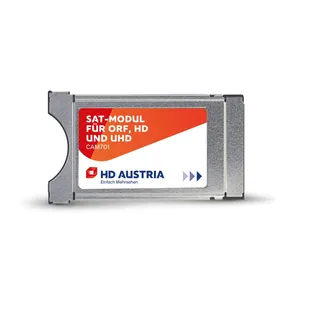 HD Austria CI Modul CAM701 HD Karte (ORF HD, ATV HD, PULS 4 HD, über 80 HD-Sender, HD Austria TV-App, CI+ Steckplatz, einfache Installation)