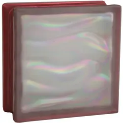 Fuchs Design Glasbaustein, BxH: 190 x 190 mm - rot