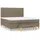 vidaXL Boxspringbett 180 x 200 cm Taupe
