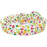 Intex Pineapple Splash 3-Ring Planschbecken 132 x 28 cm inkl. Wasserball und Schwimmring