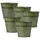 luxuskollektion Blumentöpfe 5er Set 5 x 5 x 5 cm Grün