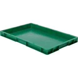 LA-KA-PE Transport-Stapelkasten B600xT400xH50 mm gelb, geschlossen ohne Griffloch