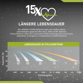 LANGZEIT Batterien LiFePO4 200Ah 12V Lithium Batterie