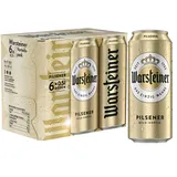 Warsteiner Premium Pilsener, mild süffiges Pils Bier, Dosenbier EINWEG (6 x 0.5 L) im praktischen 6er-Pack