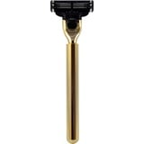 Hans Baier Exclusive Nassrasierer Rasierer Gillette Mach3, Griff Metall goldfarben