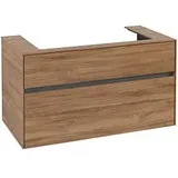 Villeroy & Boch Collaro Waschtischunterschrank C02000RH 100x54,8x50cm, Waschtisch mittig, Kansas Oak