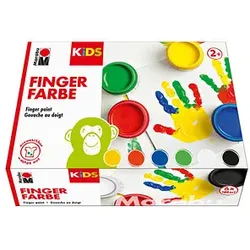 6 Marabu KiDS Fingerfarben farbsortiert