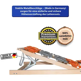 Coemo Tellerlattenrost CubiFlex 120x200 cm Lattenrost Kopf- und Fußteil verstellbar