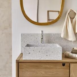 Tikamoon Waschbecken Made aus Premium-Terrazzo in Moon