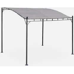 Pergola 3 x 2,5 m - Brestum - Taupe Stoff - Wand-Pergola