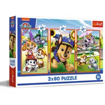 Trefl Paw Patrol, Puzzles 3x80 Teile,