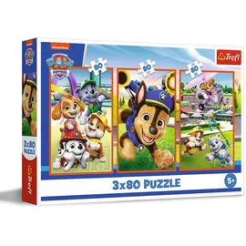 Trefl Paw Patrol, Puzzles 3x80 Teile,