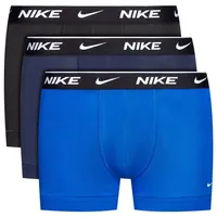 Nike 3P Everyday Cotton Stretch Trunk Schwarz/Blau Baumwolle Large Herren