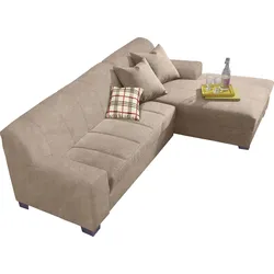 Ecksofa INOSIGN "Anzio L-Form", beige (natur), B:239cm H:75cm T:82cm, Sofas, wahlweise mit Bettfunktion