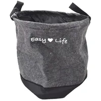 Out of the Blue OOTB Grauer Filz-Wäschekorb, Easy Life,