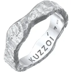 KUZZOI Herren Bandring Organic Struktur 925 Silber 66 5 mm
