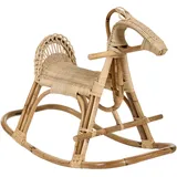 Beliani Kinder Schaukelpferd Rattan naturfarben ARILLAS