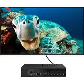Retoo DVB-T2 Receiver mit HDMI Full HD 1080p, Digital Empfänger mit H.265 HEVC, Kabel-Receiver mit USB, Mediaplayer mit PVR, SCART, Terrestrischer Decoder, Fernbedienung, Schwarz