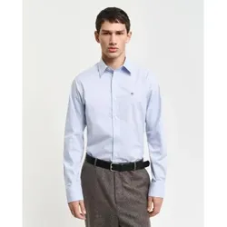 Gant für Herren. 3240171 Slim Fit Popeline Stretch Popeline Hemd blau (L), Lässig, Baumwolle, Langarm
