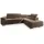 masseno Eckcouch Velours 2-Sitzer Beige