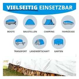 Floordirekt Abdeckplane 3 x 4 m Weiß