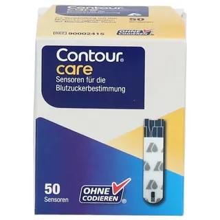 Ascensia Diabetes Care Blutzucker-Teststreifen Contour Care Sensoren, Komplett Set, 1-tlg., 50 Stk, Hohe Messgenauigkeit