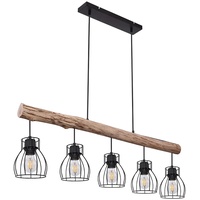 GLOBO Decken Hänge Lampe dimmbar Holz Balken Pendel Leuchte