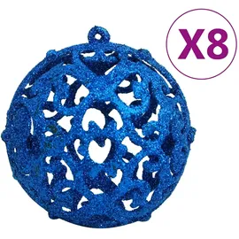 vidaXL 111-tlg. Weihnachtskugel-Set Blau Polystyrol