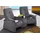 exxpo - sofa fashion "Tivoli, Kinosofa, bequem", grau (anthrazit), B:207cm H:109cm T:97cm, NaturLeder;Luxus-Microfaser, »Aqua Clean« (50% Polyester, 35% Polyacryl, 15% Polyamid);Softlux-Kunstleder, Sofas, mit Relaxfunktion, integrierter Tischablage und