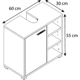 VCM Waschbeckenunterschrank Zalo L Weiß