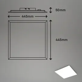 Briloner – Deckenlampe Bad, LED Deckenleuchte, LED Lampe, Badlampe IP44, LED Panel, Badezimmerlampe, Neutralweißes Licht 4.000K