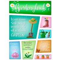 Speecheese Gartenglück Kühlschrankmagnete im 8er Set für Gartenfreunde mit