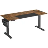 Songmics Höhenverstellbarer Schreibtisch 160 x 60 cm Vintagebraun/Mattschwarz