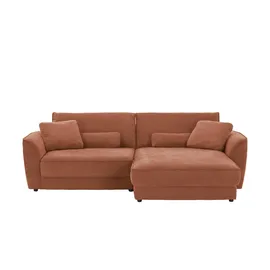 Lounge Collection Eckcouch Flachgewebe 2-Sitzer Braun