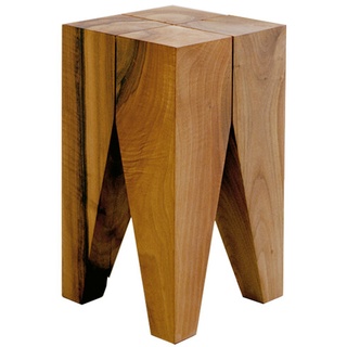 Hocker Backenzahn E15 Eiche geölt braun, Designer Philipp Mainzer, 47x27x27 cm