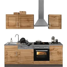 kochstation KS-Stockholm Küchenzeile 220 x 60 x 0 cm beige