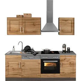 kochstation KS-Stockholm Küchenzeile 220 x 60 x 0 cm beige