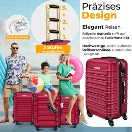Kesser Koffer-Set 3-tlg. rot/abs