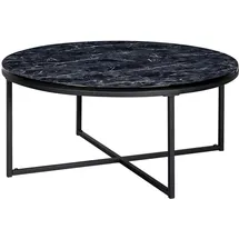 FineBuy Couchtisch FB24016 Marmor Optik rund 80 x 36 x 80 cm